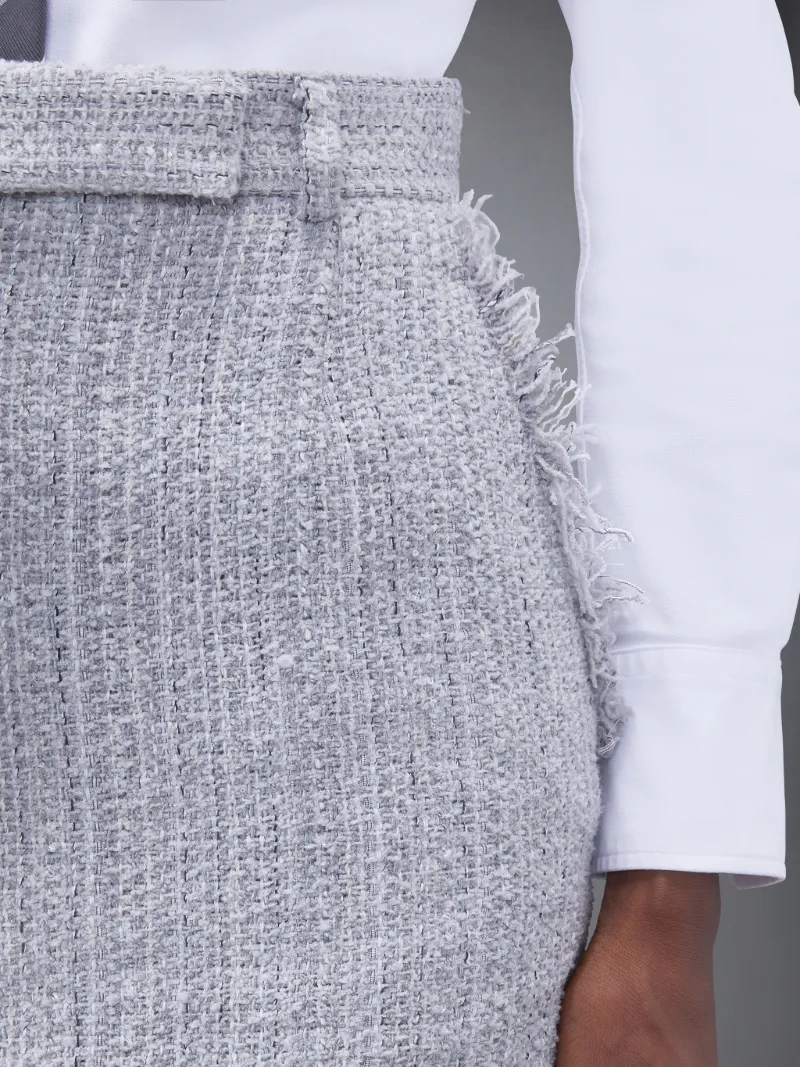 ツイードフレイズハイウエストミニスカートグレー | Thom Browne 公式 