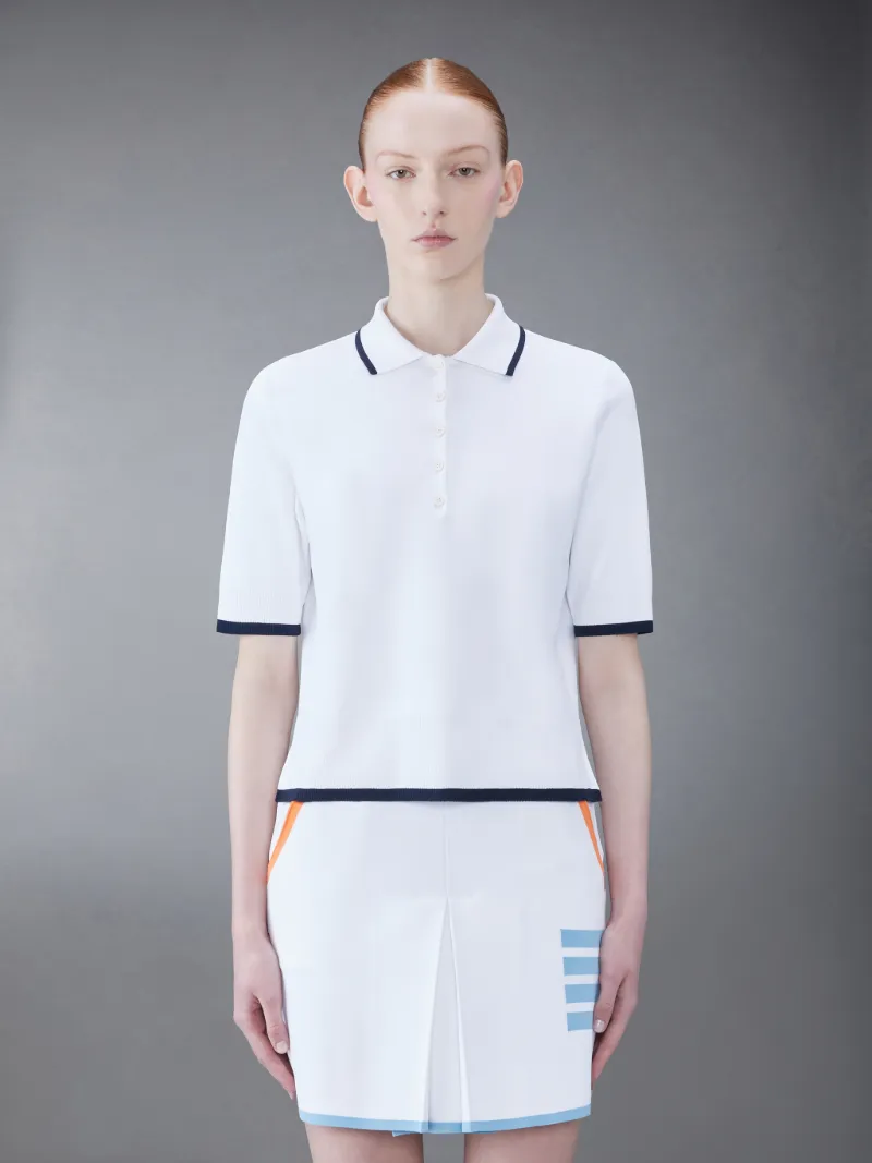 ビスコースティッピングポロホワイト | Thom Browne 公式オンラインサイト