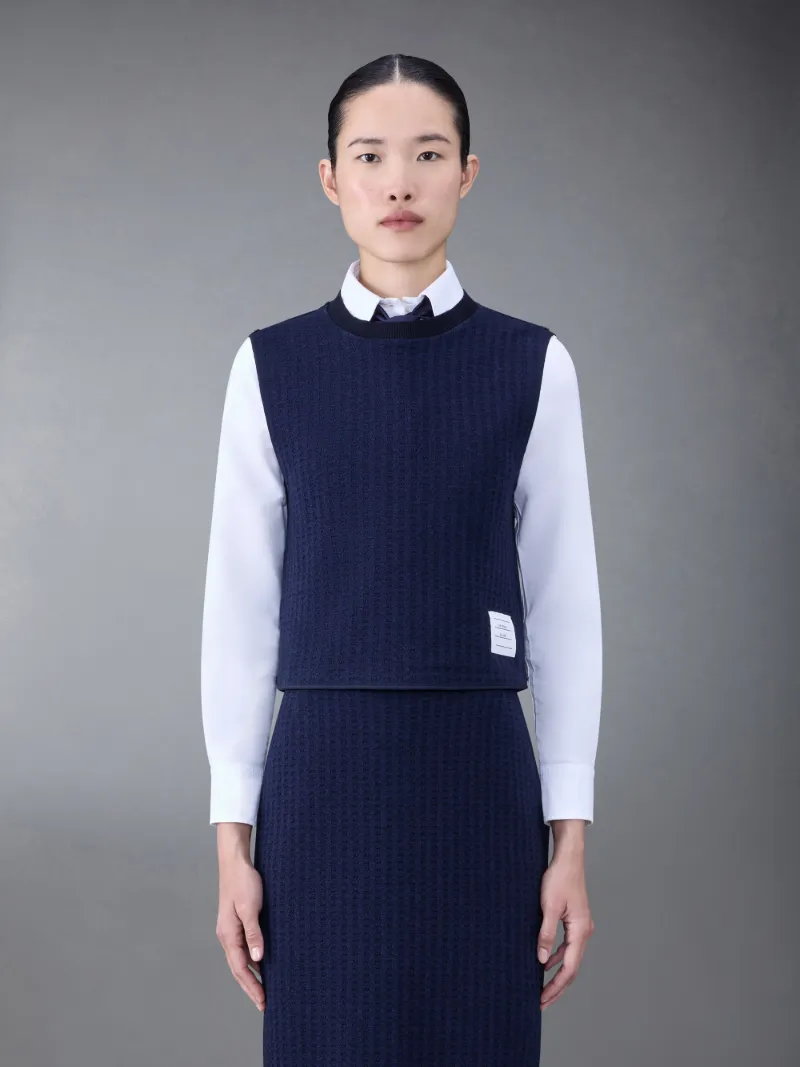 ギンガムチェック ジャカード シェルトップスブルー | Thom Browne 