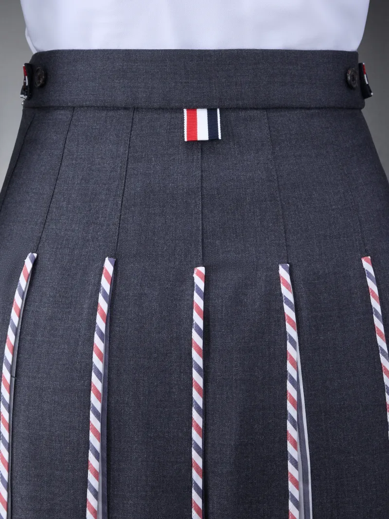 クラシック ツイル プリーツスカートグレー | Thom Browne 公式