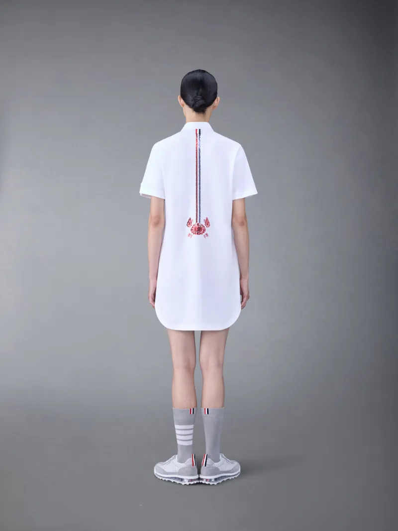 クラシック ピケ スパンコール カニアイコン ショートスリーブ シャツ  