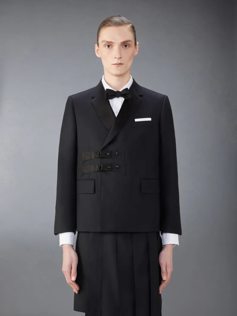 ツイルフランネル ラウンドカラー コート