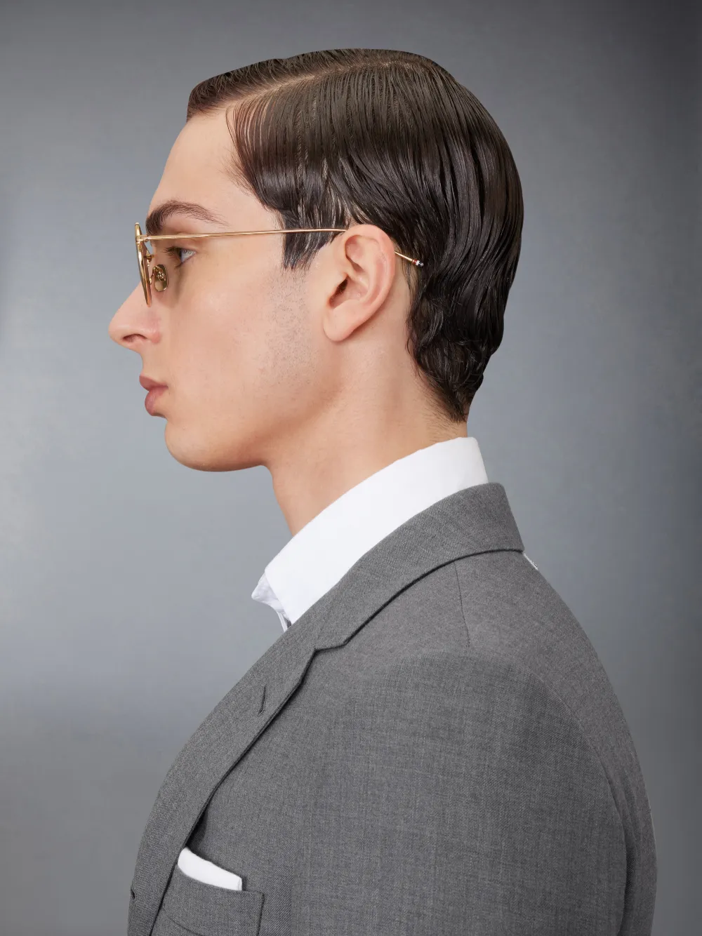 チタン ラウンド サングラスゴールドトーン | Thom Browne 公式 チタン ラウンド サングラスゴールドトーン | Thom Browne 公式