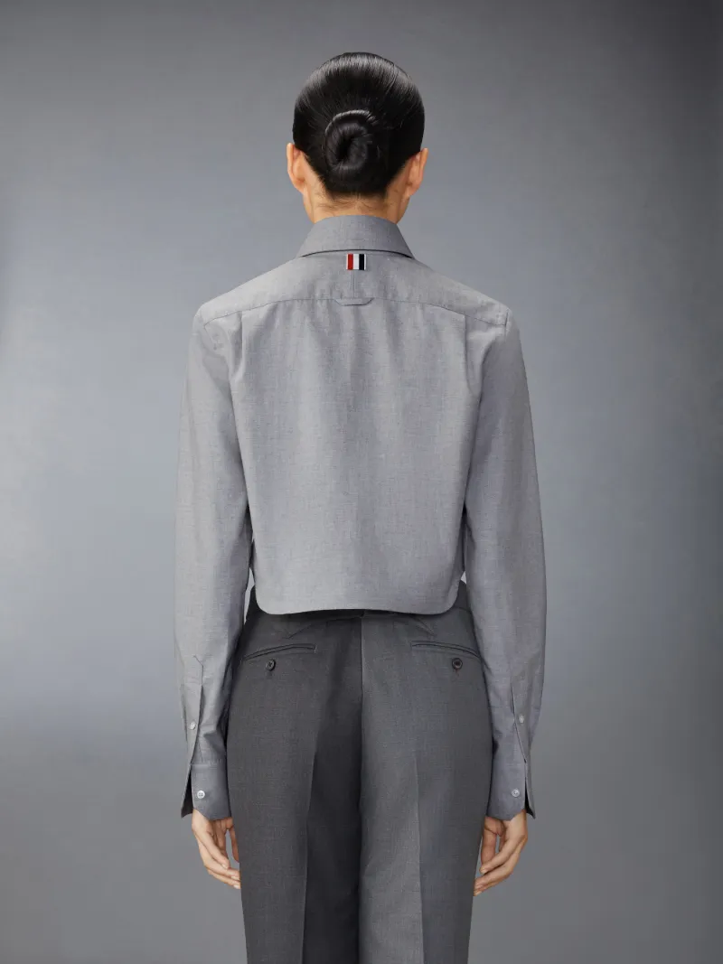 クロップド シャツグレー | Thom Browne 公式オンラインサイト