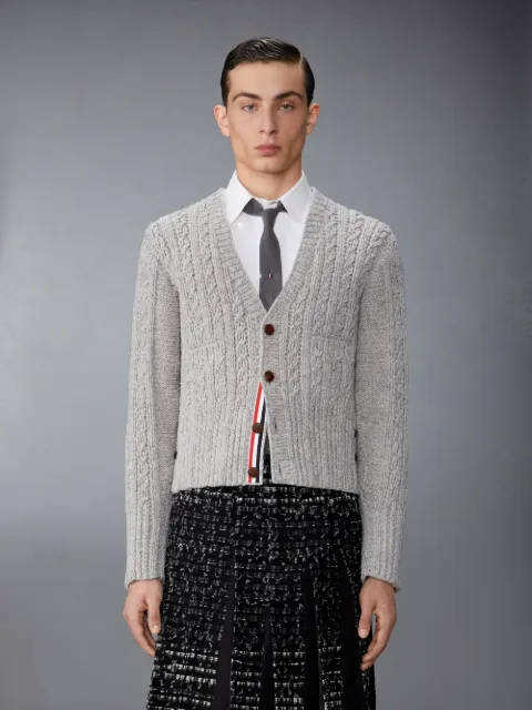 カシミヤピケ 2003 Vネック カーディガングレー | Thom Browne カシミヤピケ 2003 Vネック カーディガングレー | Thom Browne