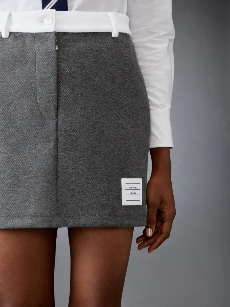 テックツイル ミニスカートグレー | Thom Browne 公式オンラインサイト