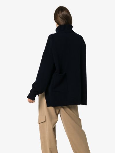 turtle neck patch pocket cashmere jumper展示图