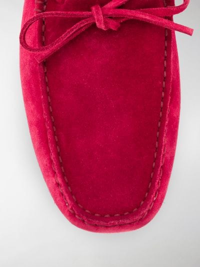 tods red loafers