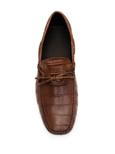 tod's crocodile effect loafers
