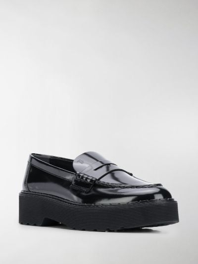 tod's platform loafers