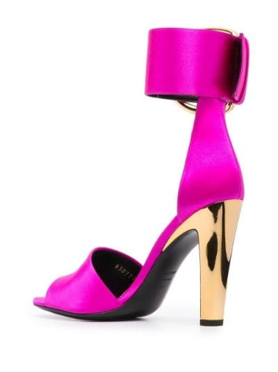 buckled 105mm metallic-heel sandals | TOM FORD 