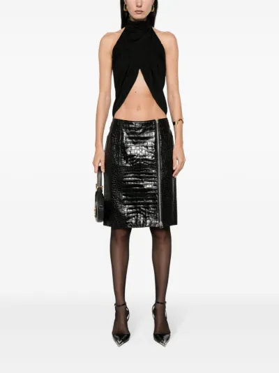 TOM FORD croc-embossed leather mini skirt | Eraldo.com TH