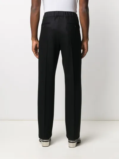 elasticated straight leg trousers