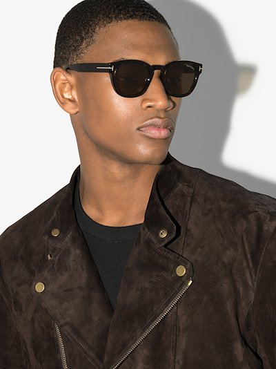 Tom Ford Eyewear Brown Bryan Round Sunglasses Browns