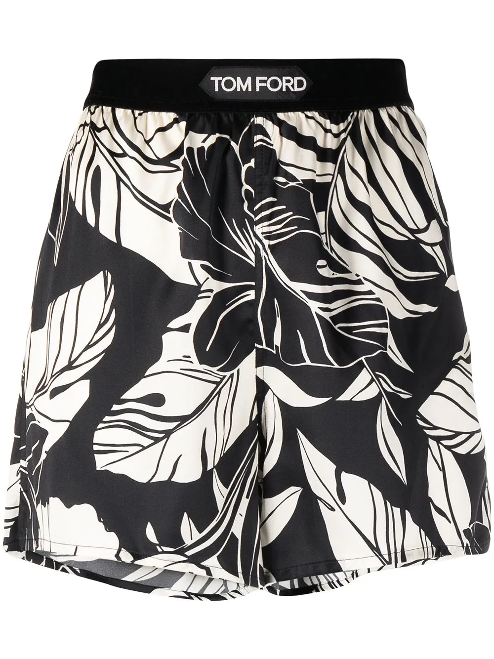 floral-print logo-waistband shorts | TOM FORD 