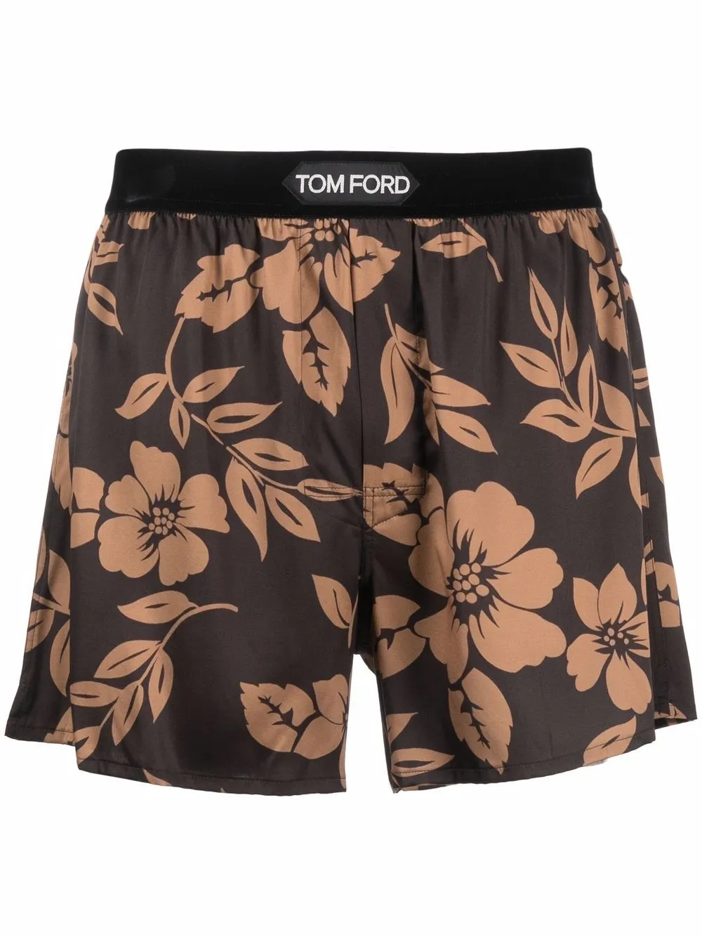 Floral Print Silk Satin Boxers Tom Ford