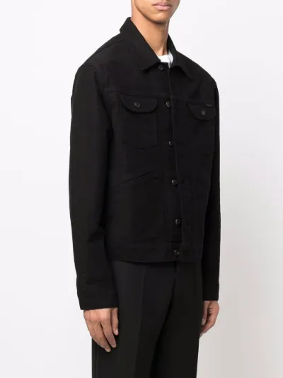 black stretch denim jacket