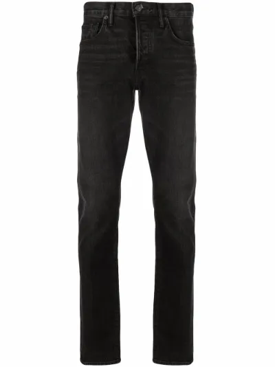 TOM FORD Jeans slim a vita alta nero | MODES