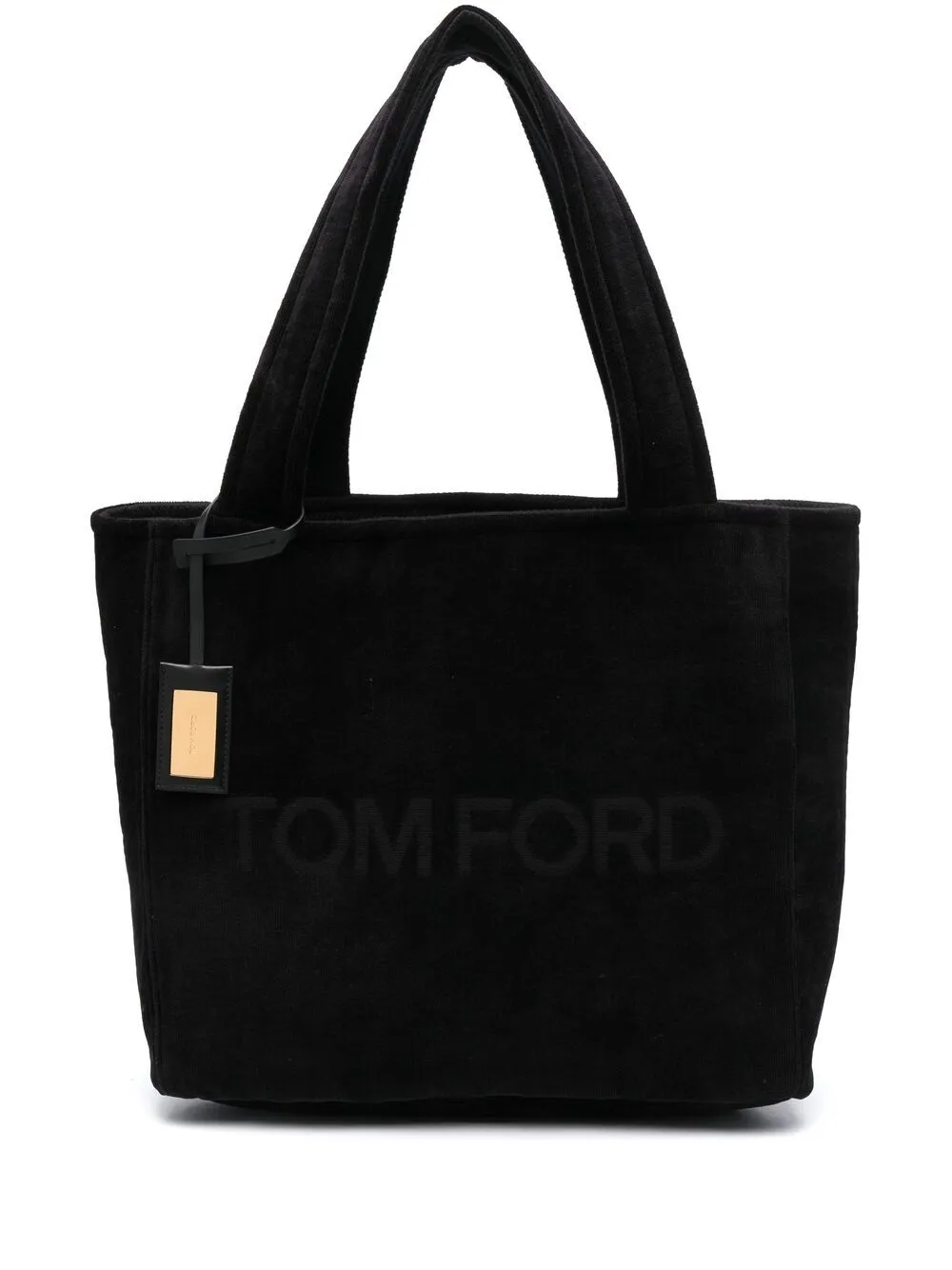 black corduroy tote bag