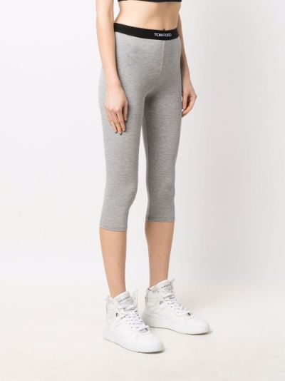 logo-waistband cropped leggings | TOM FORD 