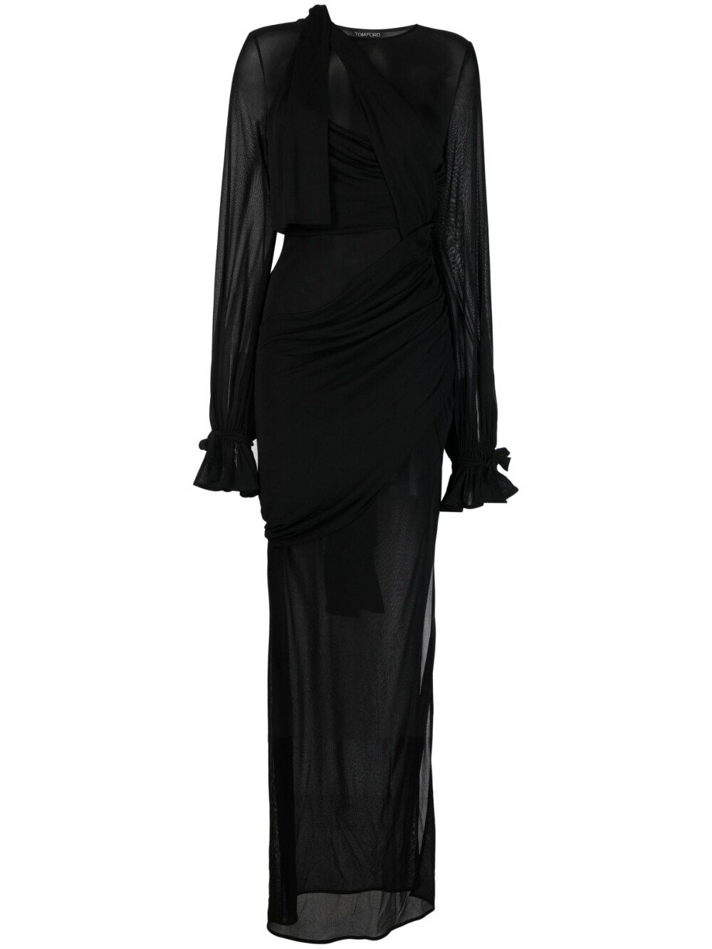 semi-sheer panelled maxi dress | TOM FORD 