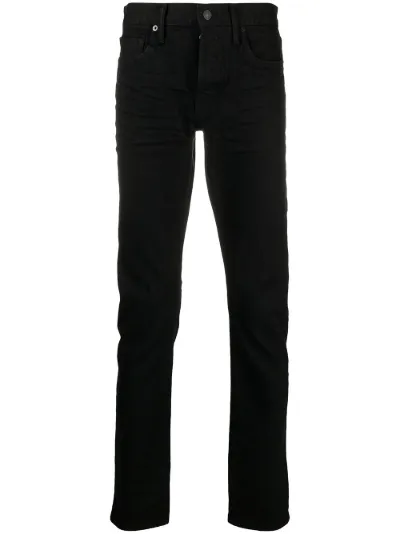 black slim cut jeans