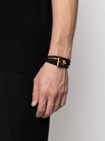 Woven leather wrap bracelet | TOM FORD 