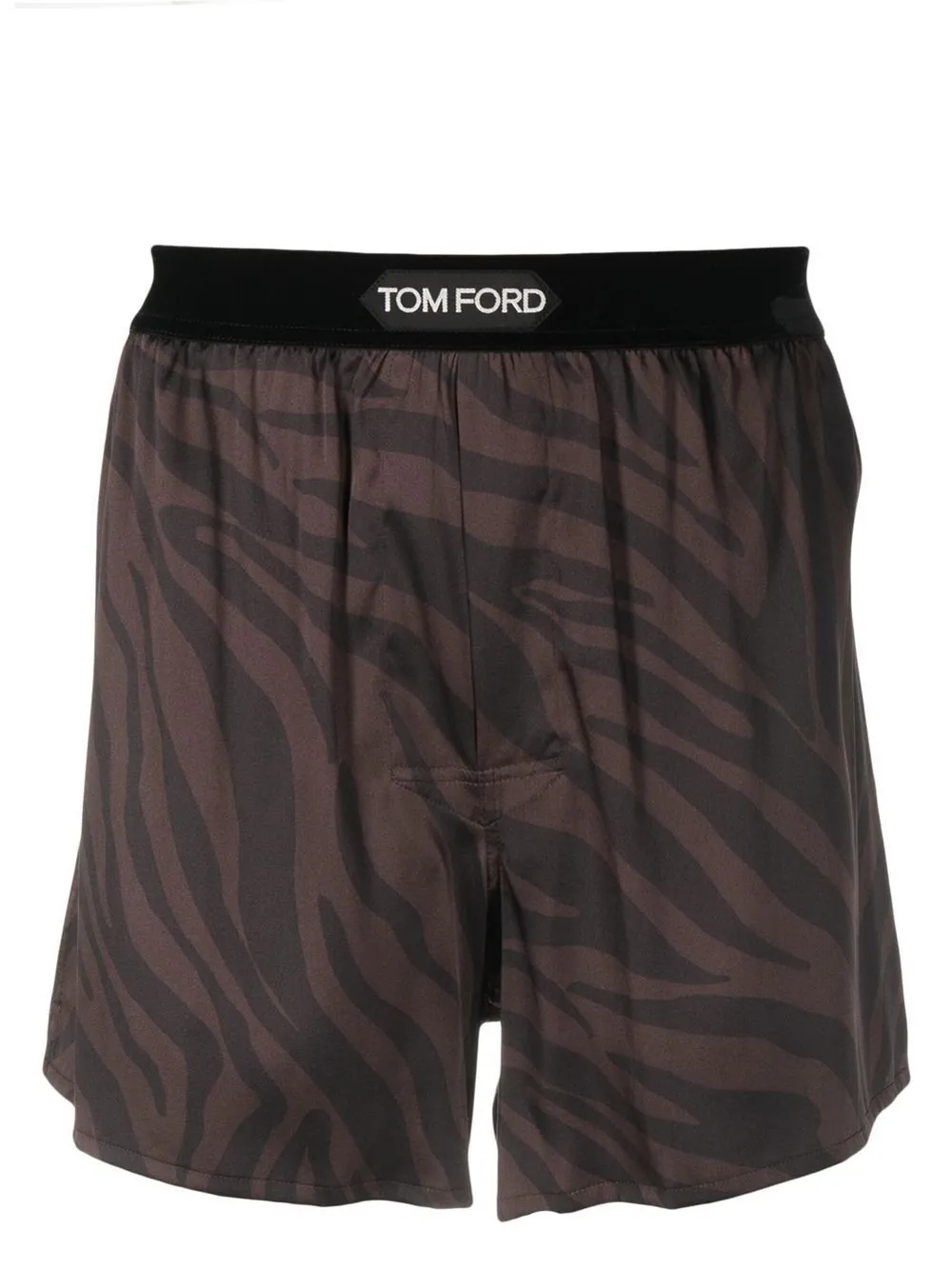 zebra-print silk boxer short | TOM FORD 