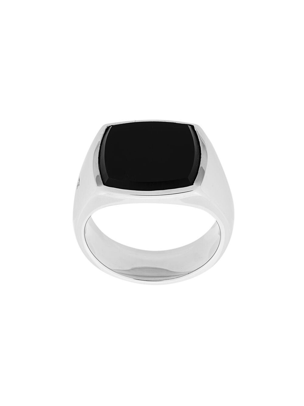 Cushion onyx sterling silver signet ring | Tom Wood | Eraldo.com