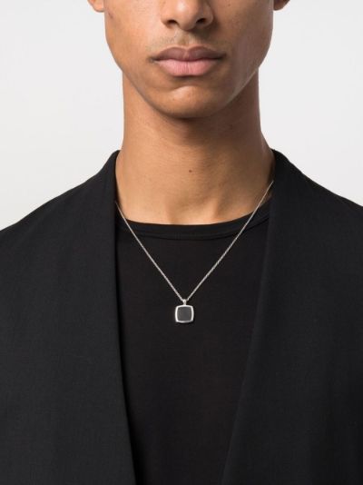 onyx pendant sterling silver necklace | Tom Wood | Eraldo.com