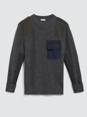 contrast merino sweater