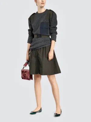 contrast merino sweater