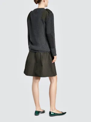 contrast merino sweater
