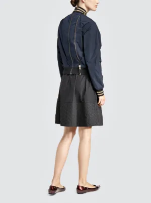sporty nylon baseball jacket