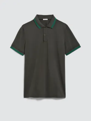 stripe piquet polo