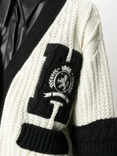 chunky embroidered cardigan