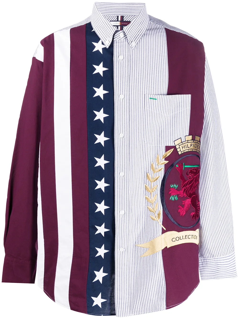 tommy hilfiger maroon shirt