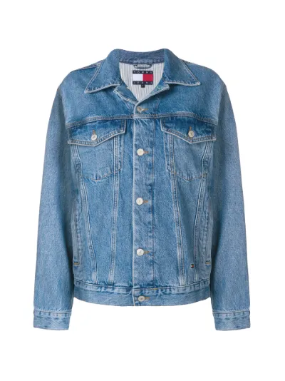 tommy jeans denim jacket logo