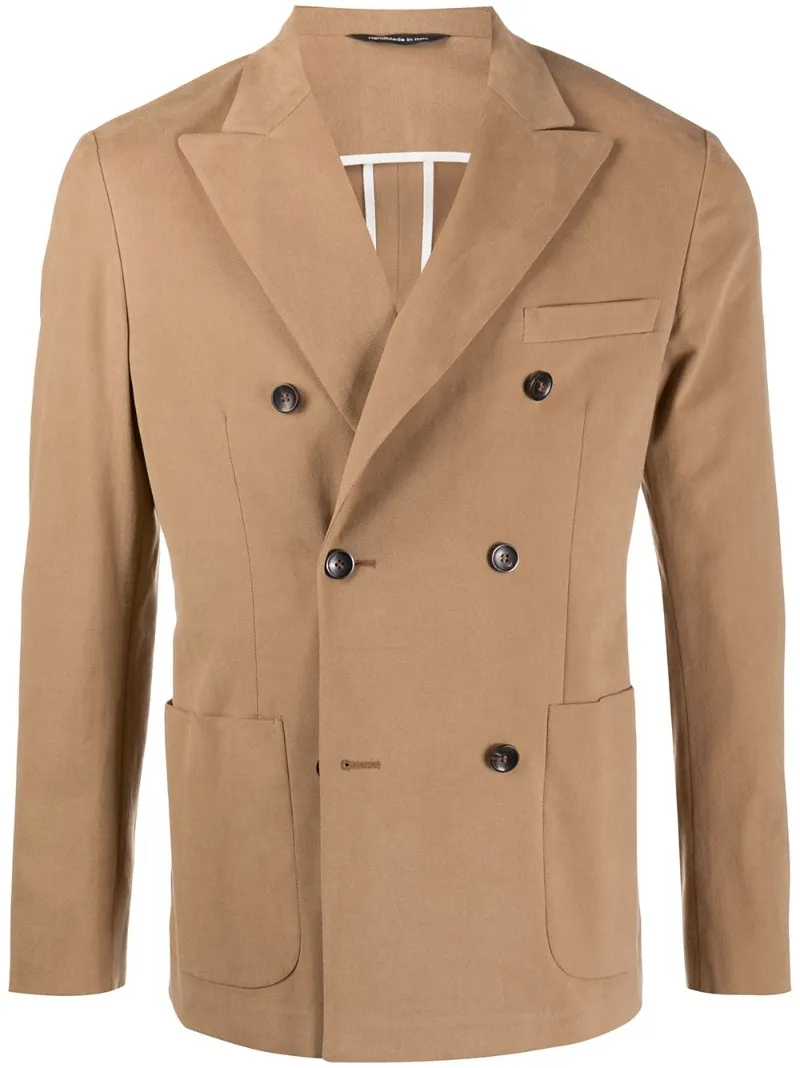 tan fitted blazer