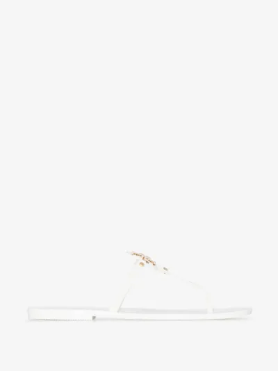 tory burch white jelly sandals