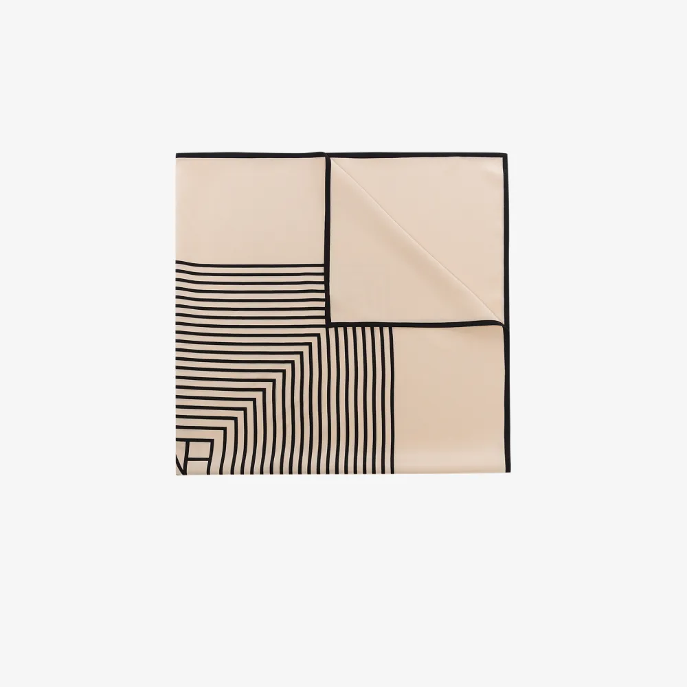 black and beige scarf