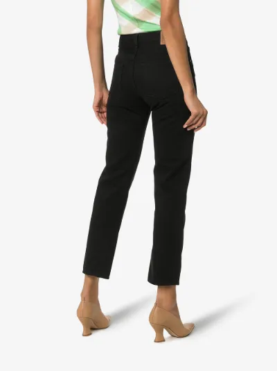 toteme straight denim black