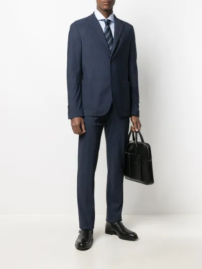 Traiano Milano single breasted shadow striped suit | Eraldo.com FR