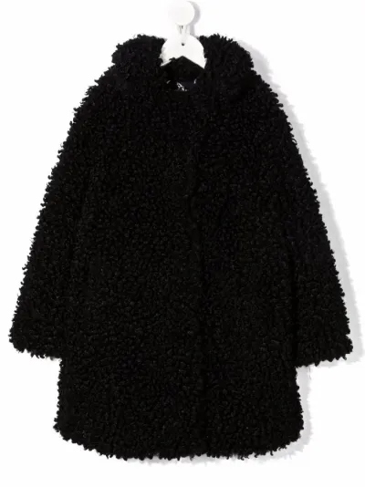 Kids black faux fur coat hotsell