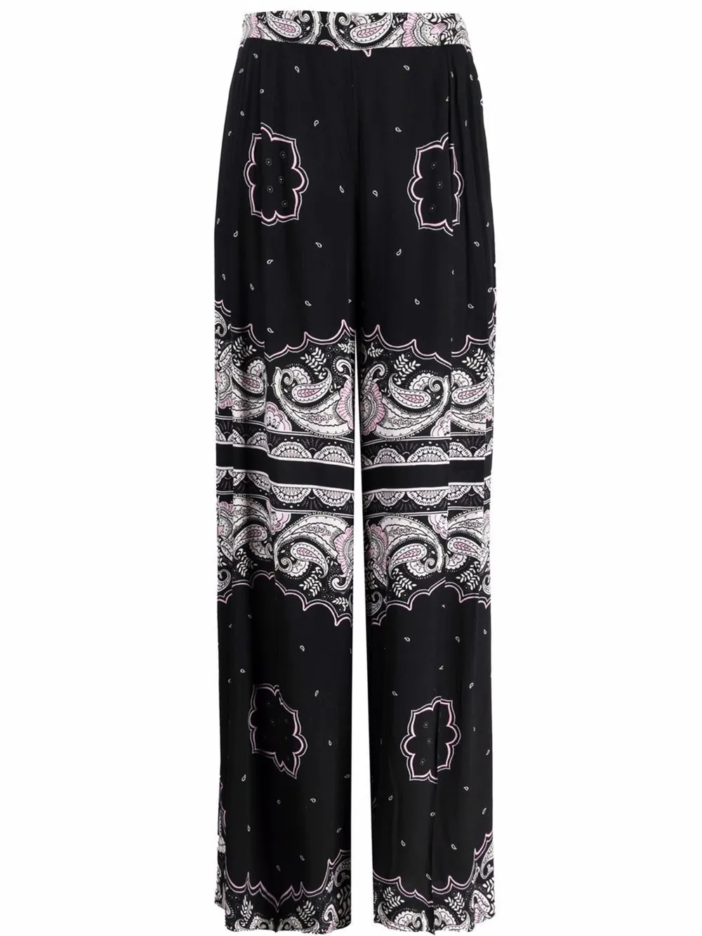 paisley-print wide-leg trousers 