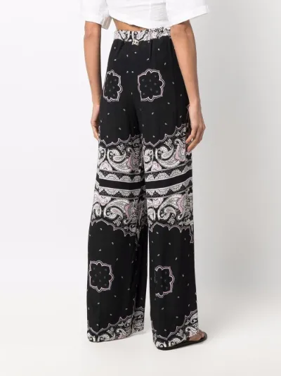 paisley-print wide-leg trousers 