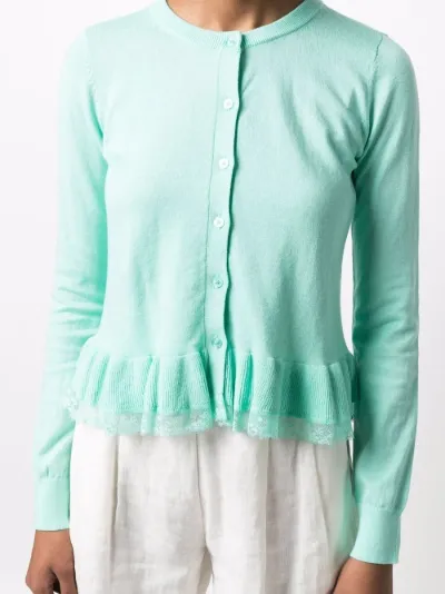 ruffle hem cardigan