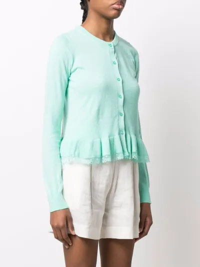 ruffle hem cardigan