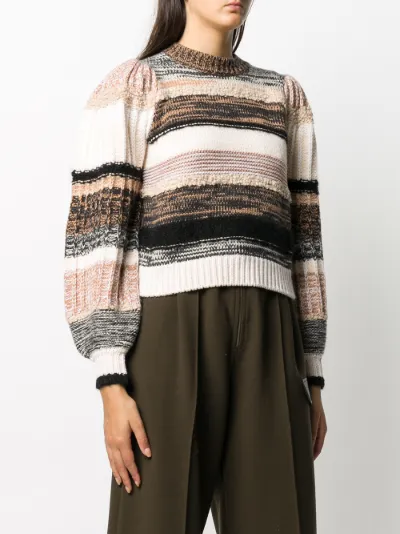 ombre patchwork jumper