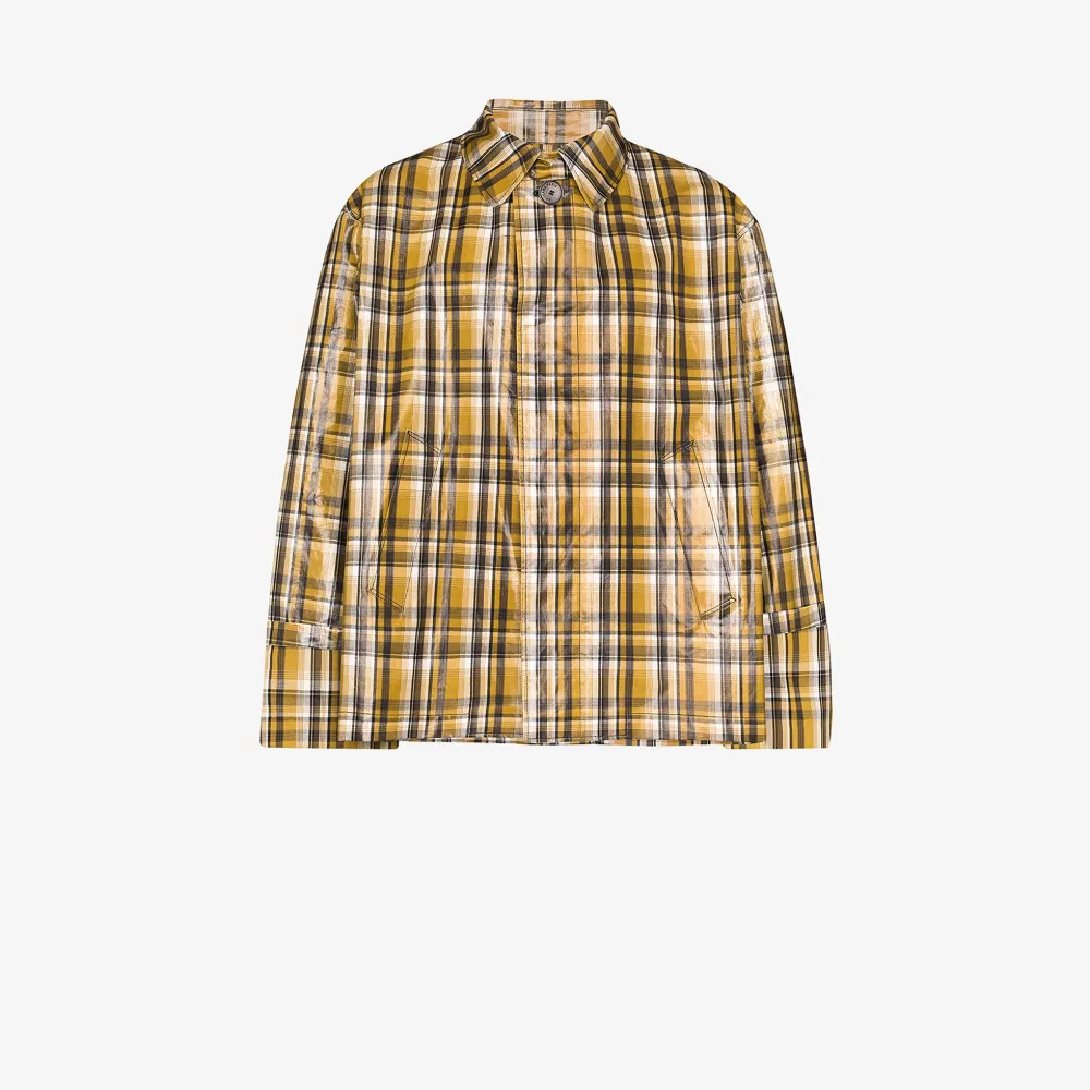 checked short coat